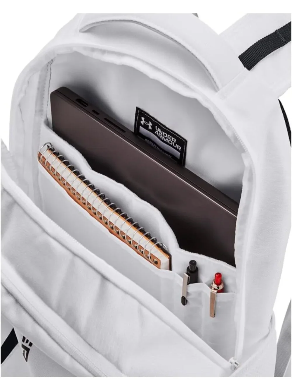 Versatile Unisex White Hustle 6.0 Backpack - Durable, Stylish, Everyday Use
